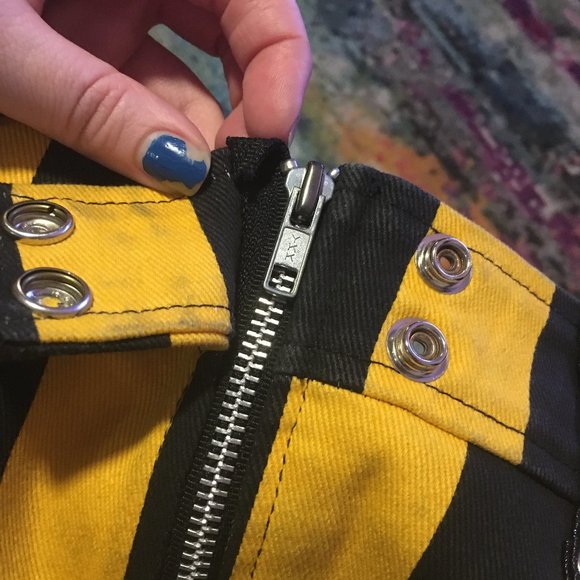 HTF rare Lip Service sexy Psycho Circus jeans M L - Picture 8 of 15